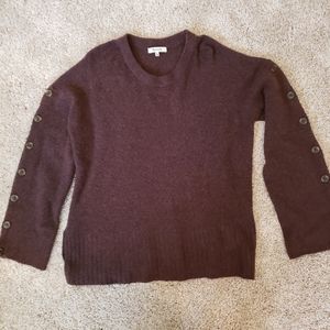 Madewell Big Button Sleeve Merino Wool Alpaca Blend Sweater